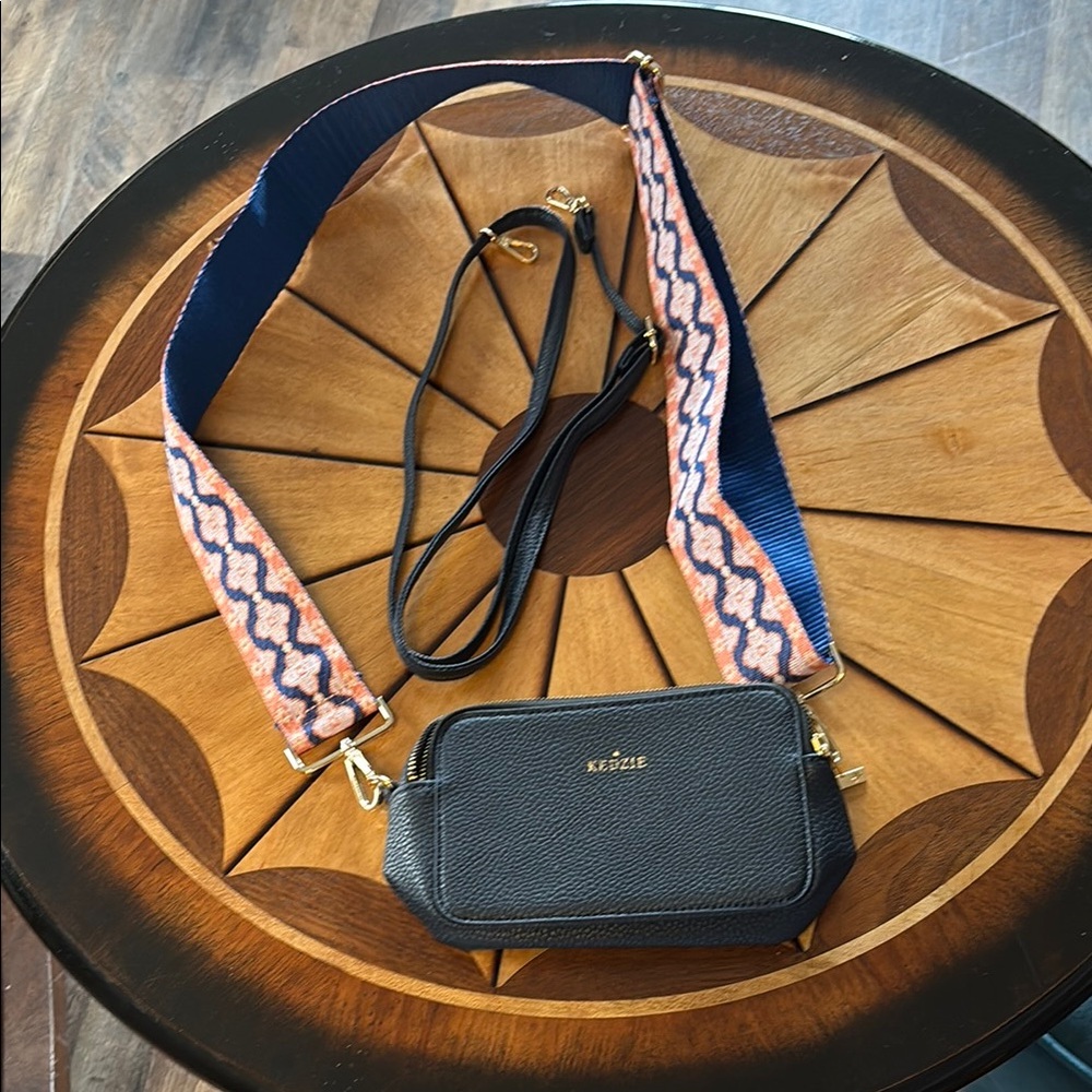 KEDZIE Crossbody Bag with Patterned Strap